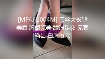 [MP4/ 1004M] 黑丝大长腿美眉 胸型完美 舔逼足交 无套输出 白虎粉穴